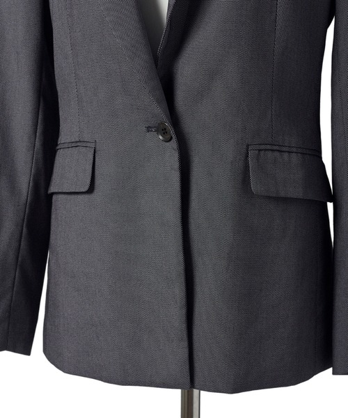 CLEARIMPRESSION （クリアインプレッション）の「【洗えるセットアップ】ピンヘッドピークドラペルジャケット（スーツジャケット・レディース・ブラック/ネイビー・11号/9号/7号）」の7枚目の写真