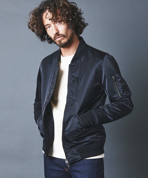 Magine(マージン)の「66NYLON THINSULATE L-2 BLOUSON ナイロン シンサレート L-2 ブルゾン(MA-1・メンズ・ブラック/ネイビー/オリーブ・46/48/44)」の2枚目の写真