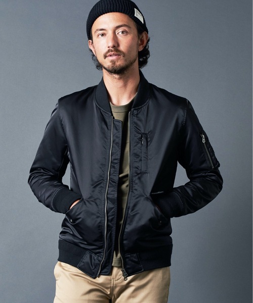 Magine(マージン)の「66NYLON THINSULATE L-2 BLOUSON ナイロン シンサレート L-2 ブルゾン(MA-1・メンズ・ブラック/ネイビー/オリーブ・46/48/44)」の5枚目の写真
