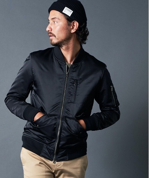 Magine(マージン)の「66NYLON THINSULATE L-2 BLOUSON ナイロン シンサレート L-2 ブルゾン(MA-1・メンズ・ブラック/ネイビー/オリーブ・46/48/44)」の6枚目の写真