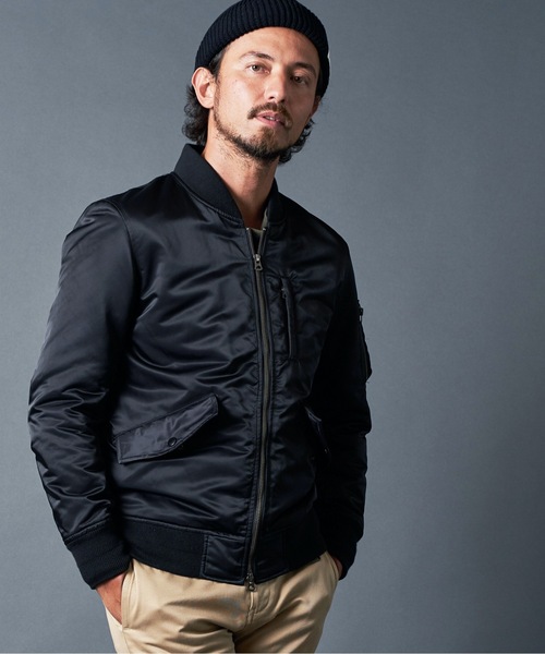 Magine(マージン)の「66NYLON THINSULATE L-2 BLOUSON ナイロン シンサレート L-2 ブルゾン(MA-1・メンズ・ブラック/ネイビー/オリーブ・46/48/44)」の7枚目の写真