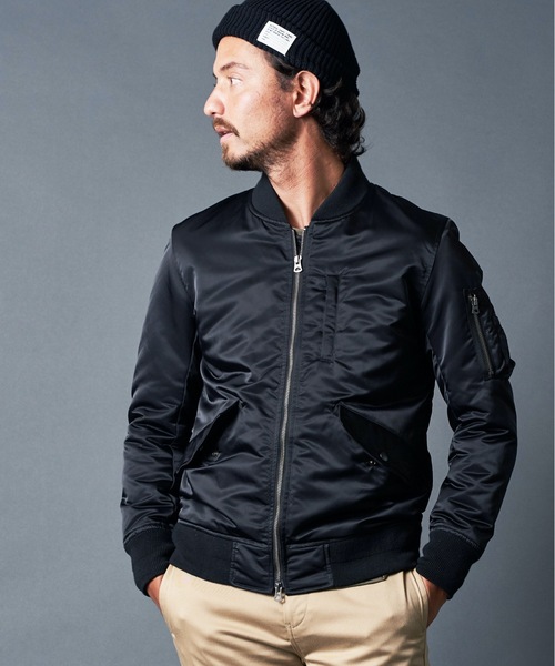 Magine(マージン)の「66NYLON THINSULATE L-2 BLOUSON ナイロン シンサレート L-2 ブルゾン(MA-1・メンズ・ブラック/ネイビー/オリーブ・46/48/44)」の8枚目の写真
