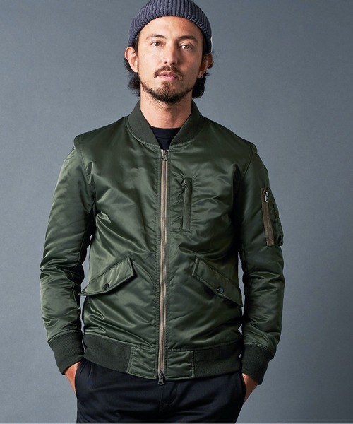 Magine(マージン)の「66NYLON THINSULATE L-2 BLOUSON ナイロン シンサレート L-2 ブルゾン(MA-1・メンズ・ブラック/ネイビー/オリーブ・46/48/44)」の10枚目の写真