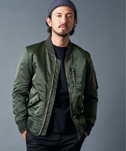 Magine(マージン)の「66NYLON THINSULATE L-2 BLOUSON ナイロン シンサレート L-2 ブルゾン(MA-1・メンズ・ブラック/ネイビー/オリーブ・46/48/44)」の12枚目の写真