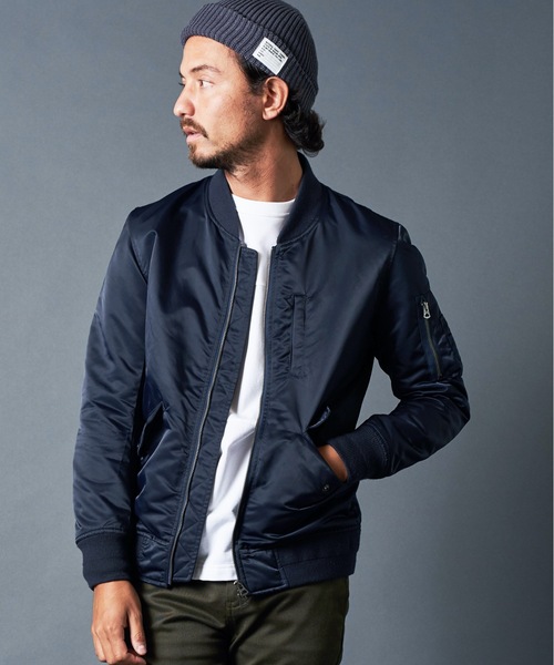 Magine(マージン)の「66NYLON THINSULATE L-2 BLOUSON ナイロン シンサレート L-2 ブルゾン(MA-1・メンズ・ブラック/ネイビー/オリーブ・46/48/44)」の16枚目の写真
