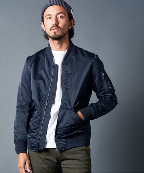 Magine(マージン)の「66NYLON THINSULATE L-2 BLOUSON ナイロン シンサレート L-2 ブルゾン(MA-1・メンズ・ブラック/ネイビー/オリーブ・46/48/44)」の17枚目の写真