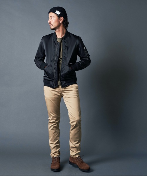 Magine(マージン)の「66NYLON THINSULATE L-2 BLOUSON ナイロン シンサレート L-2 ブルゾン(MA-1・メンズ・ブラック/ネイビー/オリーブ・46/48/44)」の20枚目の写真