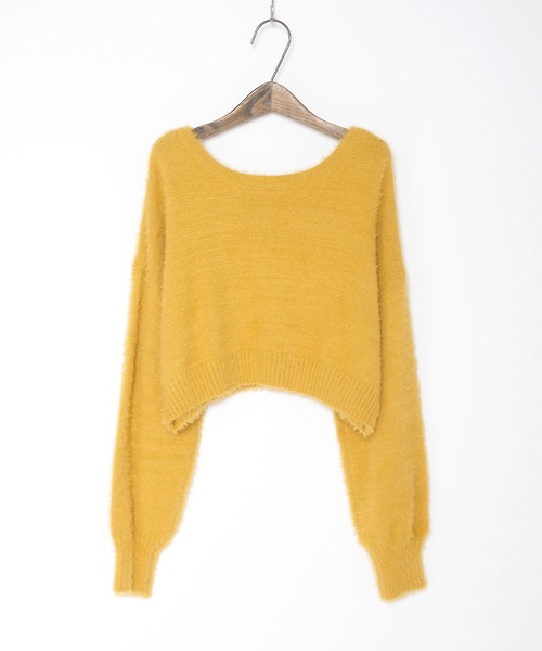 Crisp(クリスプ)の「フラッフィーショートニットカーディガン(カーディガン/ボレロ・レディース・ホワイト/マスタード/パープル・FREE)」の15枚目の写真