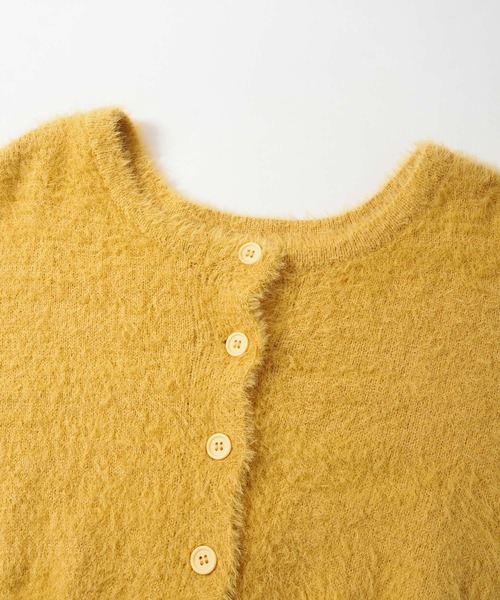 Crisp(クリスプ)の「フラッフィーショートニットカーディガン(カーディガン/ボレロ・レディース・ホワイト/マスタード/パープル・FREE)」の11枚目の写真