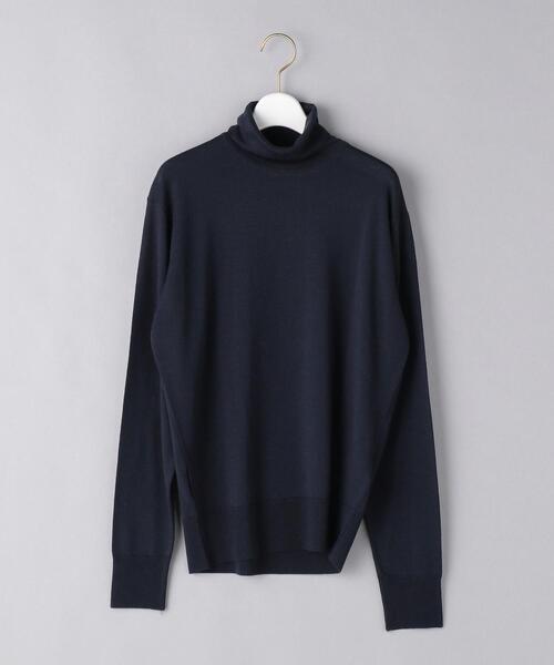 JOHN SMEDLEY（ジョンスメドレー）の「＜JOHN SMEDLEY（ジョン スメドレー）＞NEW タートルネック ニット ■■■（ニット/セーター・レディース・ダークグレー/ネイビー・S）」の2枚目の写真