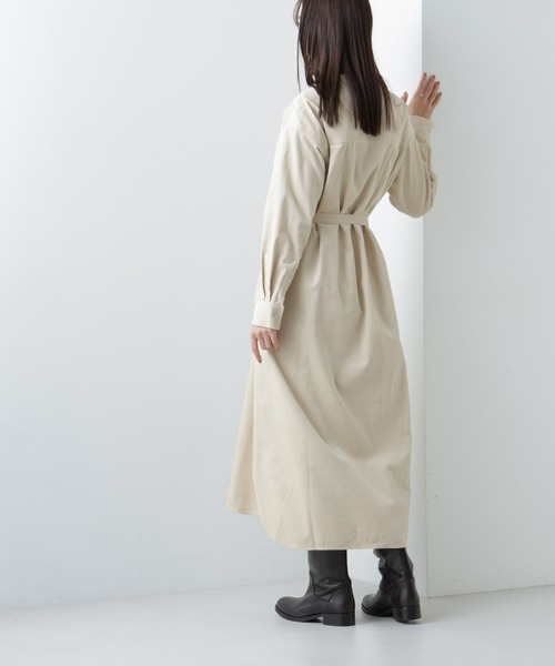 セール】【WEB限定】コーデュロイシャツワンピース（シャツワンピース