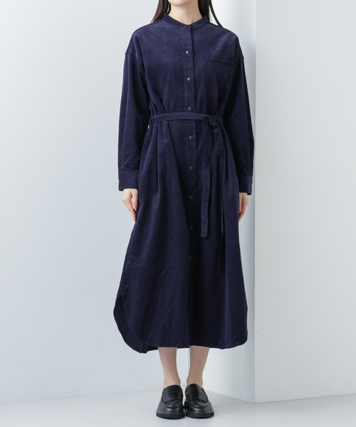 セール】【WEB限定】コーデュロイシャツワンピース（シャツワンピース