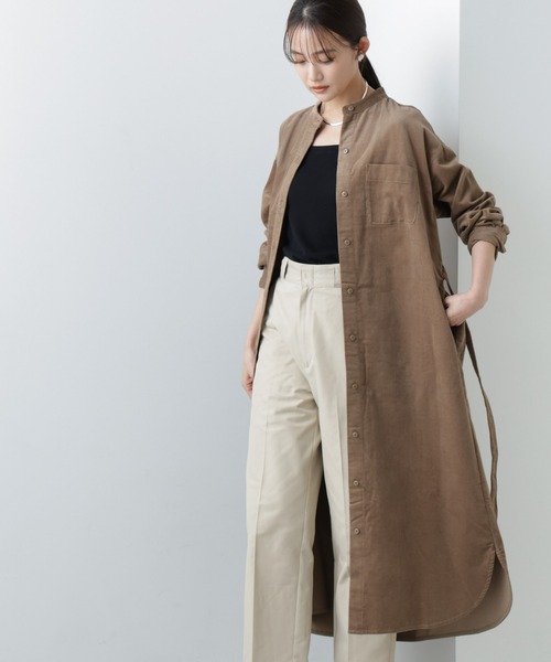 セール】【WEB限定】コーデュロイシャツワンピース（シャツワンピース