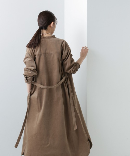 NANO universe(ナノユニバース)の「【WEB限定】コーデュロイシャツワンピース(シャツワンピース・レディース・ベージュ/ネイビー/アイボリー・マルチサイズ)」の9枚目の写真