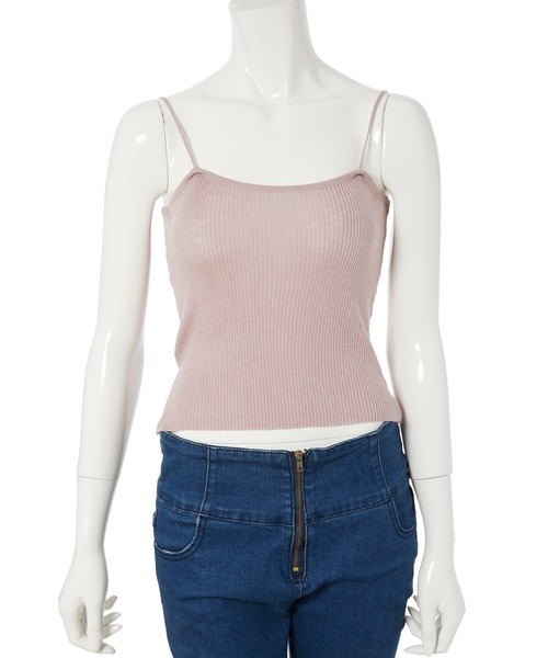 fifth calin（フィフスカラン）の「キャミ付き細リブカーデセット（ニット/セーター・レディース・ブラック/ピンク・MEDIUM）」の12枚目の写真