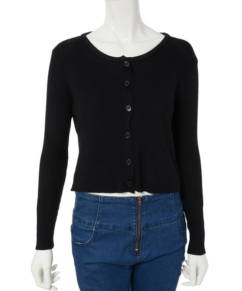 fifth calin（フィフスカラン）の「キャミ付き細リブカーデセット（ニット/セーター・レディース・ブラック/ピンク・MEDIUM）」の11枚目の写真