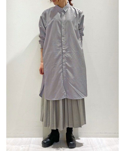 sm2rhythm（サマンサモスモスリズム）の「ロングシャツワンピース（シャツワンピース・レディース・ブラック/ブラウン/ベージュ・ﾌﾘ-）」の3枚目の写真