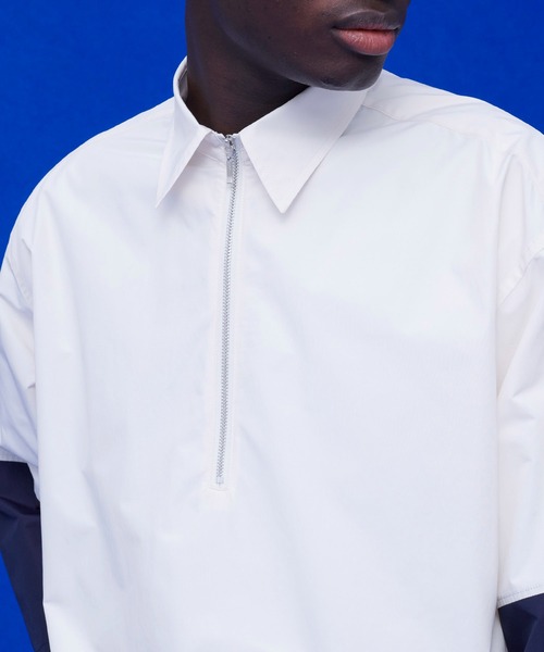 UNITED TOKYO（ユナイテッドトウキョウ）の「バイカラーハーフジッフL/Sシャツ（シャツ/ブラウス・メンズ・オフホワイト/ブラック/ネイビー・FREE）」の16枚目の写真