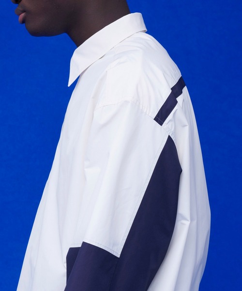 UNITED TOKYO（ユナイテッドトウキョウ）の「バイカラーハーフジッフL/Sシャツ（シャツ/ブラウス・メンズ・オフホワイト/ブラック/ネイビー・FREE）」の12枚目の写真