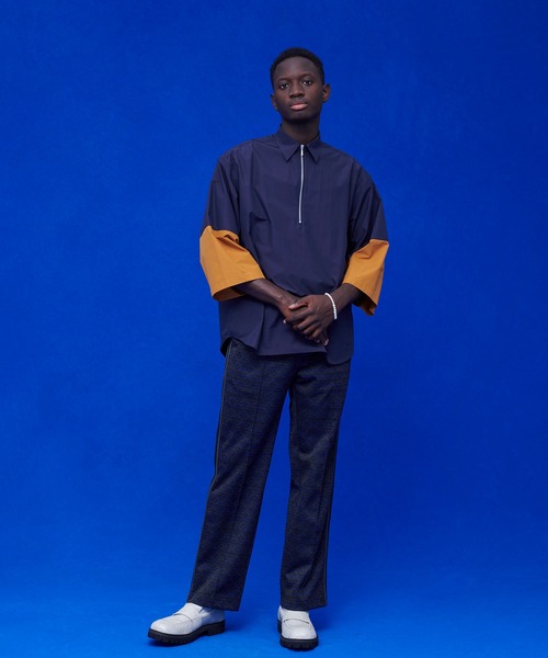 UNITED TOKYO（ユナイテッドトウキョウ）の「バイカラーハーフジッフL/Sシャツ（シャツ/ブラウス・メンズ・オフホワイト/ブラック/ネイビー・FREE）」の19枚目の写真