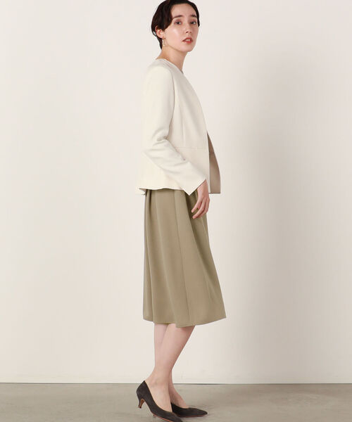 NOLLEY'S sophi ノーカラージャケット ホワイト NOLLEY'S sophi ノーカラージャケット ホワイト ノーカラー