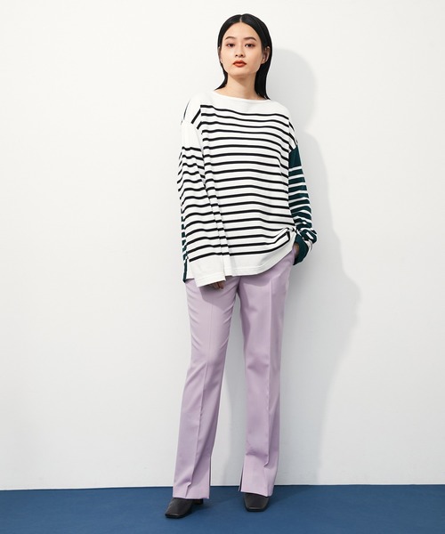 ADAM ET ROPE'（アダムエロペ）の「《SETアイテム》インサイドスリットスラックス（スラックス・レディース・サックスブルー/ラベンダー/イエロー系その他2・38/36/34）」の8枚目の写真