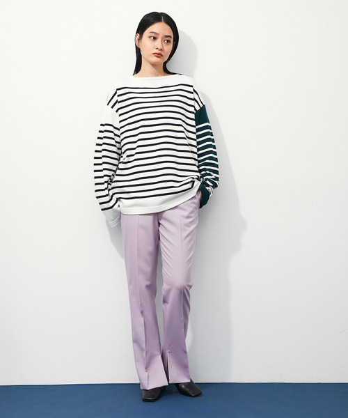 ADAM ET ROPE'（アダムエロペ）の「《SETアイテム》インサイドスリットスラックス（スラックス・レディース・サックスブルー/ラベンダー/イエロー系その他2・38/36/34）」の21枚目の写真