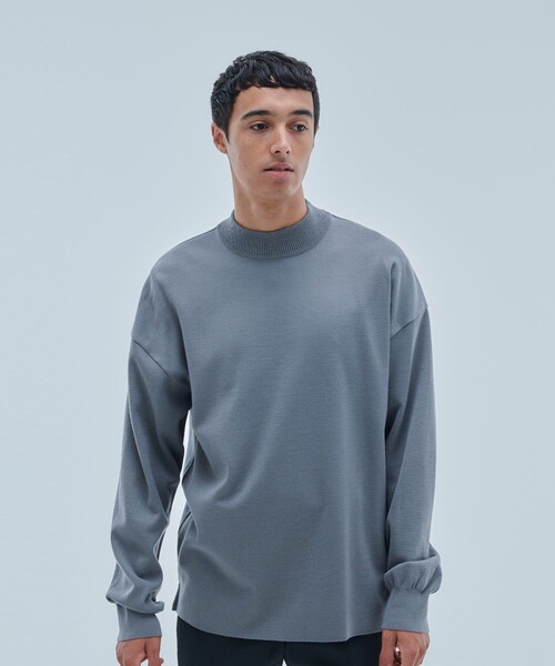 UNITED TOKYO（ユナイテッドトウキョウ）の「【OnE】18gウールミラノリブモック（ニット/セーター・メンズ・ブラック/グレー/オフホワイト/グレイッシュベージュ・1/2/3）」の10枚目の写真