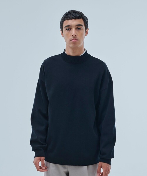 UNITED TOKYO（ユナイテッドトウキョウ）の「【OnE】18gウールミラノリブモック（ニット/セーター・メンズ・ブラック/グレー/オフホワイト/グレイッシュベージュ・1/2/3）」の11枚目の写真