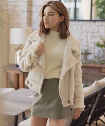 AMBIENT | フェイクレザーAラインミニスカート(スカート)