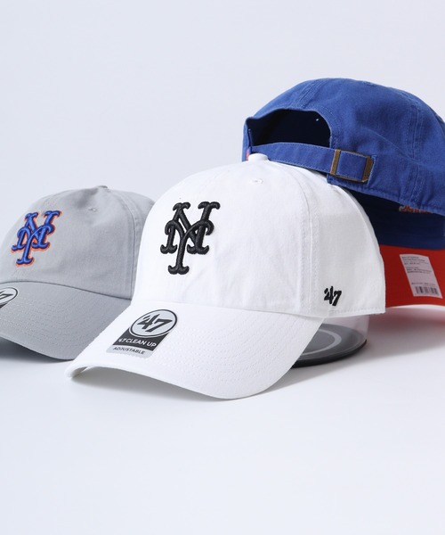 '47（フォーティーセブン）の「MLB公認 ’47BRAND CLEAN UP CAP クリーナップベースボールキャップ（キャップ・メンズ・ネイビー/ロイヤルブルー/ネイビー系/グレー/オレンジ/ブラック/ホワイト/オレンジ系その他・FREE）」の2枚目の写真