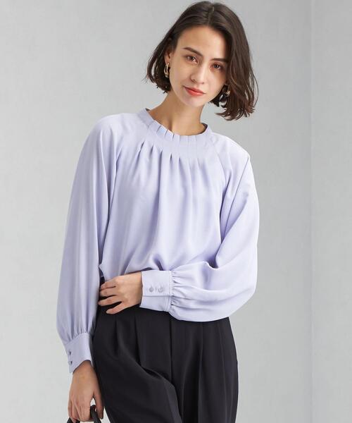 green label relaxing（グリーンレーベルリラクシング）の「スタンド タック ブラウス（シャツ/ブラウス・レディース・ライトブルー/ネイビー/オフホワイト/その他1・FREE）」の5枚目の写真