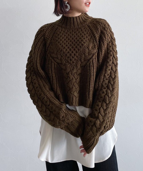 セール ケーブルショートプルオーバー ニット セーター Pageboy ページボーイ のファッション通販 Zozotown