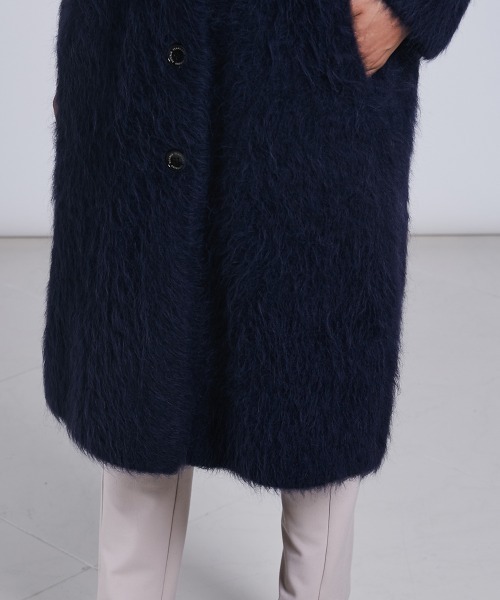 Sov.（ソブ）の「アルパカシャギーボリュームコート（その他アウター・レディース・ネイビー/グレー・38/36）」の10枚目の写真