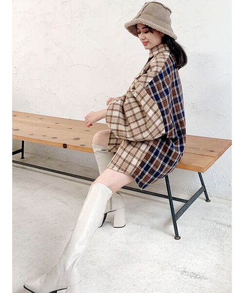 GYDA（ジェイダ）の「中綿キルティングチェック ジャケット（その他