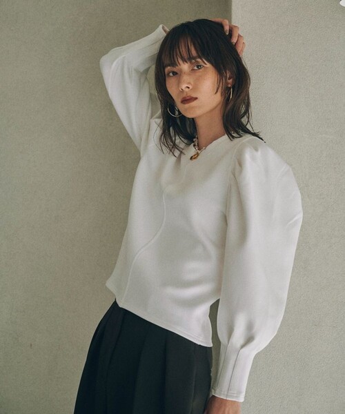 MATURED（マチュアード）の「【MATURED/マチュアード】マトンスリーブトップス（Tシャツ/カットソー・レディース・ブラック/ホワイト・FREE）」の13枚目の写真