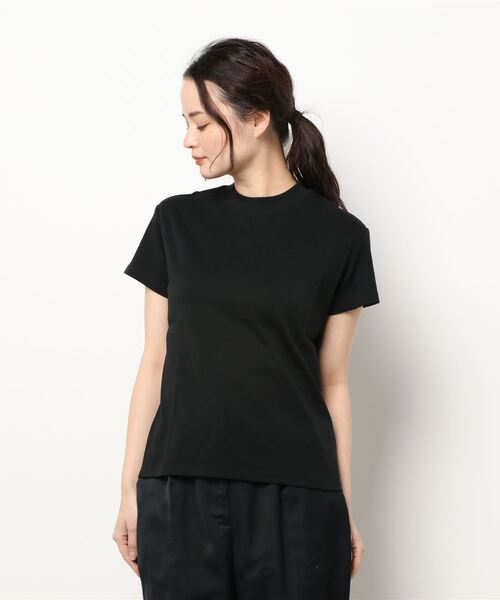 GIORDANO（ジョルダーノ）の「[ GIORDANO ] クルーネック半袖ビッグシルエットTシャツ（Tシャツ/カットソー・レディース・アイボリー/ホワイト/ブラック/ブラック×ホワイト/レッド系その他/ダークグリーン・LARGE/SMALL/MEDIUM）」の20枚目の写真