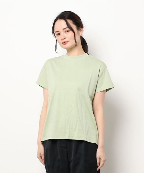 GIORDANO（ジョルダーノ）の「[ GIORDANO ] クルーネック半袖ビッグシルエットTシャツ（Tシャツ/カットソー・レディース・アイボリー/ホワイト/ブラック/ブラック×ホワイト/レッド系その他/ダークグリーン・LARGE/SMALL/MEDIUM）」の21枚目の写真