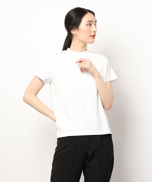 GIORDANO（ジョルダーノ）の「[ GIORDANO ] クルーネック半袖ビッグシルエットTシャツ（Tシャツ/カットソー・レディース・アイボリー/ホワイト/ブラック/ブラック×ホワイト/レッド系その他/ダークグリーン・LARGE/SMALL/MEDIUM）」の19枚目の写真