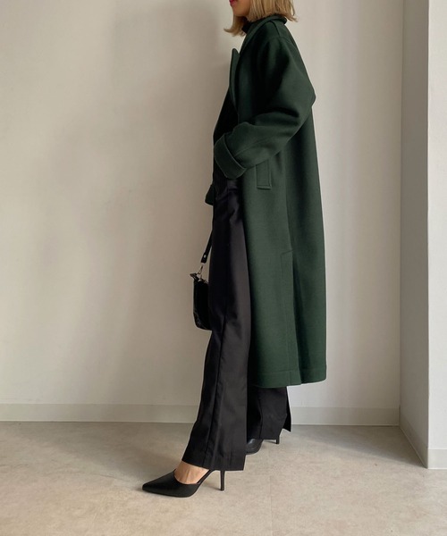 Avvenente(アベネンテ)の「【Avvenente】ロングチェスターコート(チェスターコート・レディース・グレー/ブラック/ダークグリーン・FREE)」の20枚目の写真