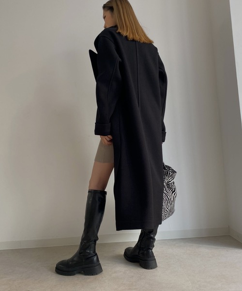 Avvenente(アベネンテ)の「【Avvenente】ロングチェスターコート(チェスターコート・レディース・グレー/ブラック/ダークグリーン・FREE)」の12枚目の写真