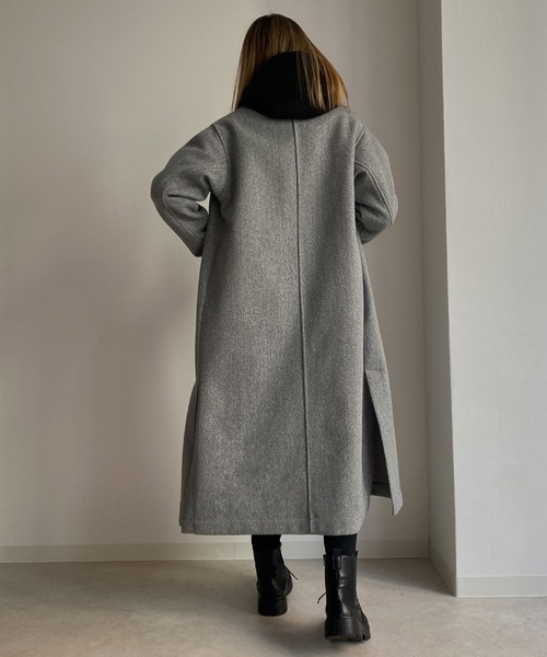 Avvenente(アベネンテ)の「【Avvenente】ロングチェスターコート(チェスターコート・レディース・グレー/ブラック/ダークグリーン・FREE)」の13枚目の写真