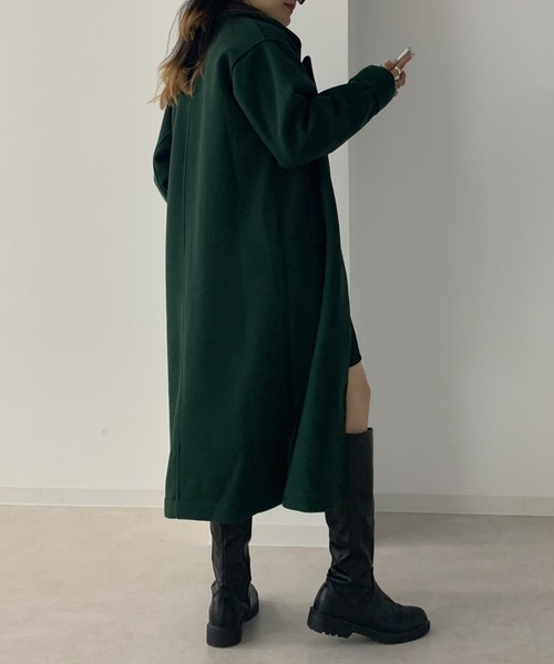 Avvenente(アベネンテ)の「【Avvenente】ロングチェスターコート(チェスターコート・レディース・グレー/ブラック/ダークグリーン・FREE)」の6枚目の写真