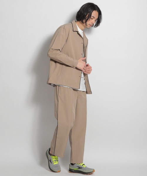NUMERALS（ヌメラルズ）の「[NUMERALS]パイピングパンツ（スラックス・メンズ・ブラック/ベージュ・MEDIUM/LARGE）」の4枚目の写真