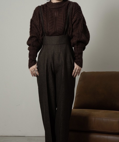 lawgy（ラウジー）の「herringbone suspender pants（その他パンツ・レディース・ベージュ/ブラウン・FREE）」の15枚目の写真