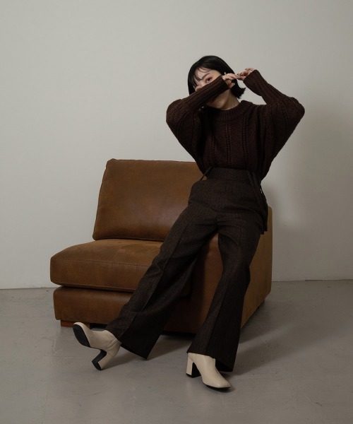 lawgy（ラウジー）の「herringbone suspender pants（その他パンツ・レディース・ベージュ/ブラウン・FREE）」の13枚目の写真