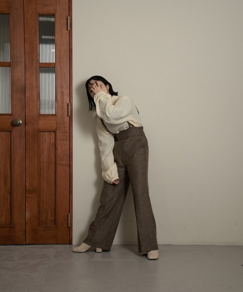 lawgy（ラウジー）の「herringbone suspender pants（その他パンツ・レディース・ベージュ/ブラウン・FREE）」の20枚目の写真