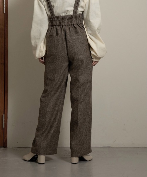 lawgy（ラウジー）の「herringbone suspender pants（その他パンツ・レディース・ベージュ/ブラウン・FREE）」の8枚目の写真