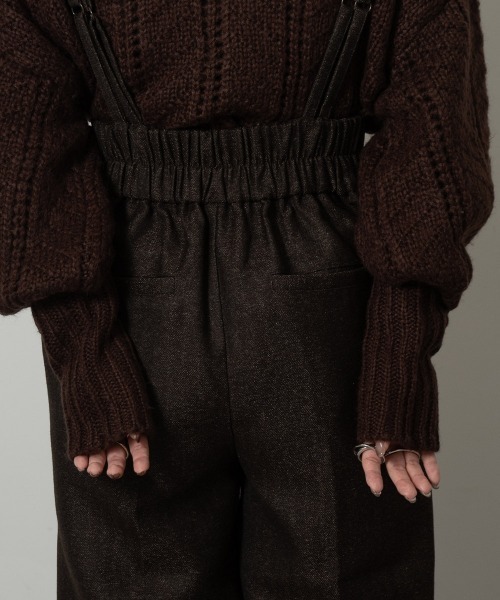 lawgy（ラウジー）の「herringbone suspender pants（その他パンツ・レディース・ベージュ/ブラウン・FREE）」の5枚目の写真
