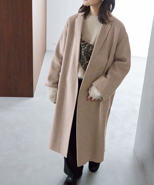 SLOBE IENA 定番のHAMILTONWOOLシリーズ チェスターコート HAMILTONダブルフェイスロングチェスターコート | スローブ